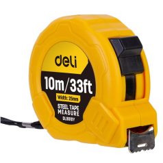 Deli Tools EDL9010Y mérőszalag, 10m/25mm (sárga)